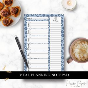 Pre Order Meal Planning Notepad